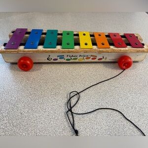 Rare Vintage Fisher-Price Pull a Tune Xylophone Pull Toy